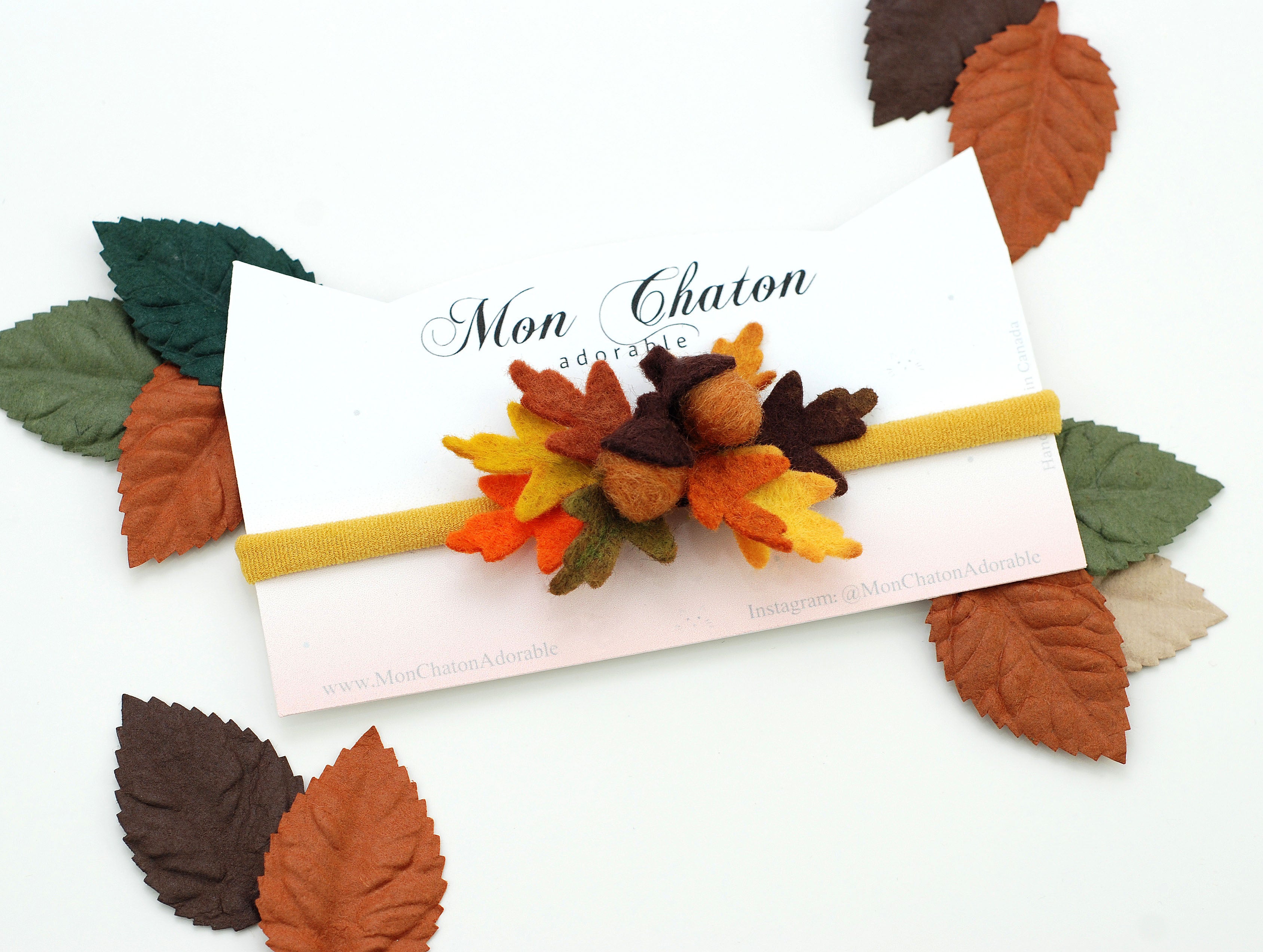 Felt Acorn Hair Accessory