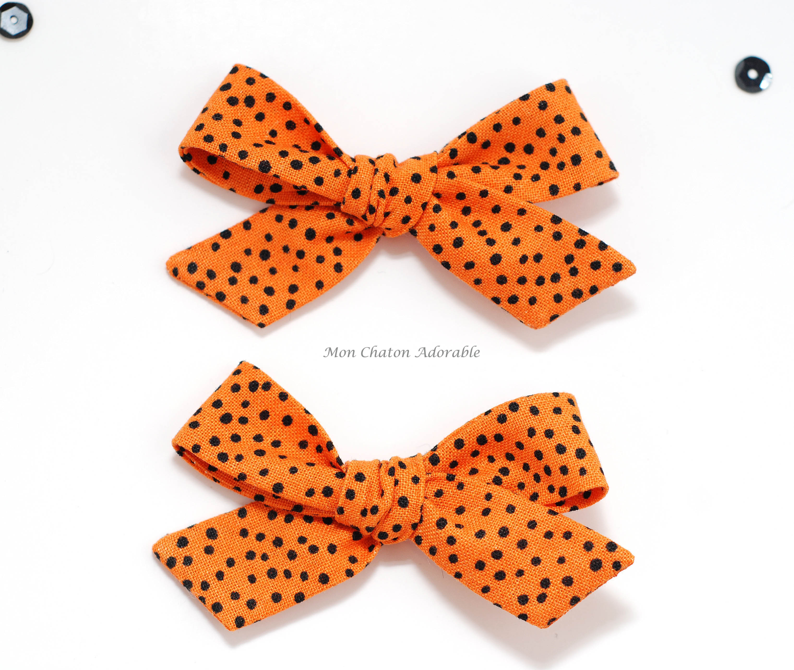 Set of 2 Halloween Hair bow Clips