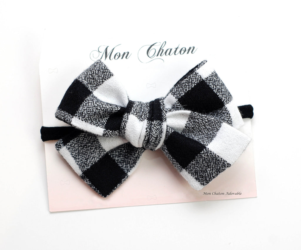 Flannel Plaid Bow