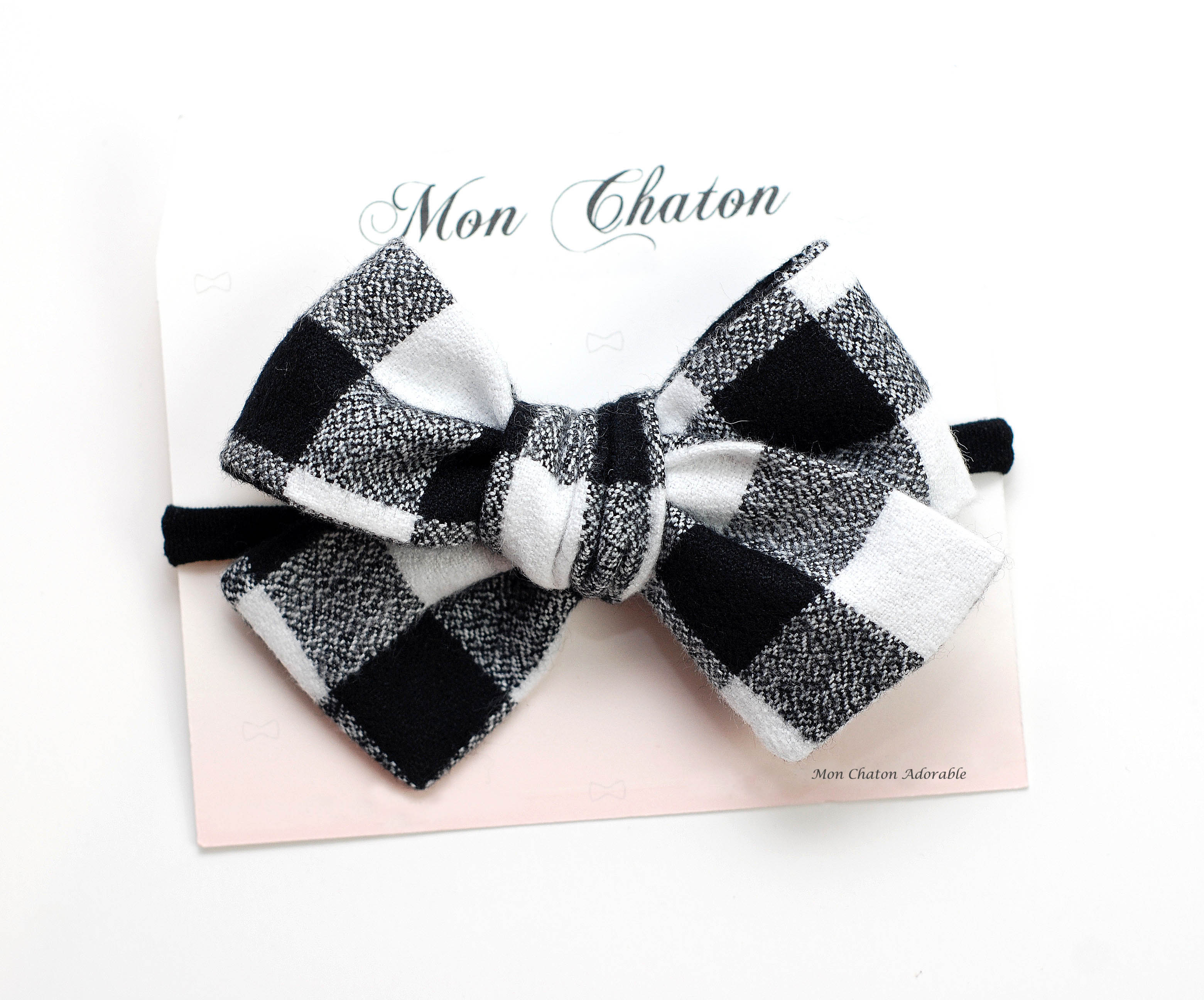 Flannel Plaid Bow