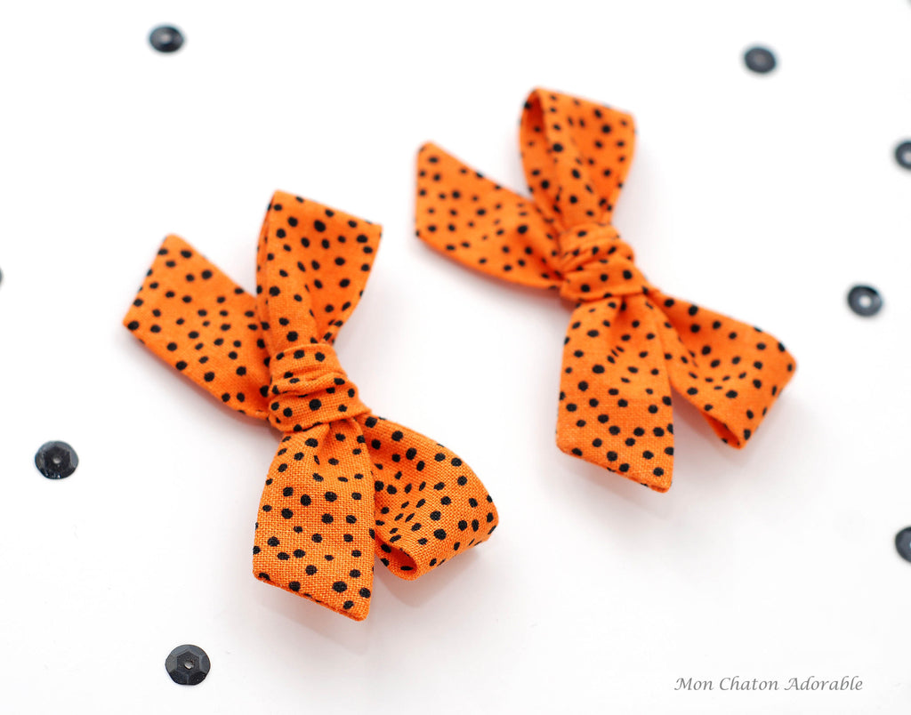 Set of 2 Halloween Hair bow Clips