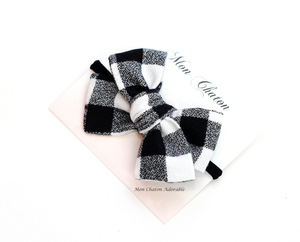 Flannel Plaid Bow