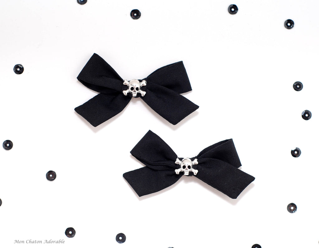 Set of 2 Skull Hair Bows