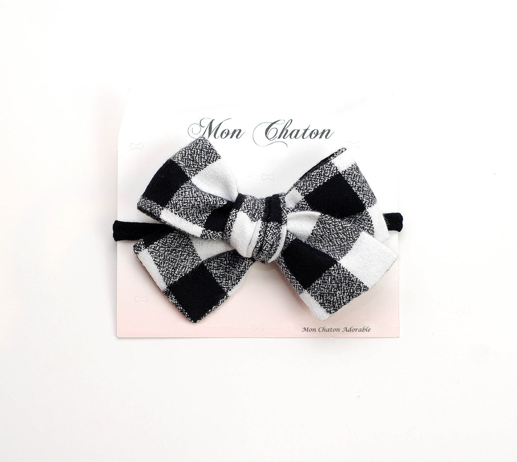 Flannel Plaid Bow