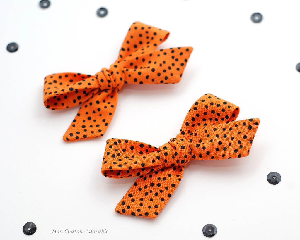 Set of 2 Halloween Hair bow Clips