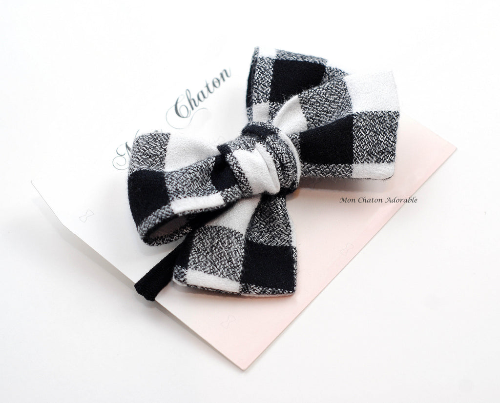 Flannel Plaid Bow